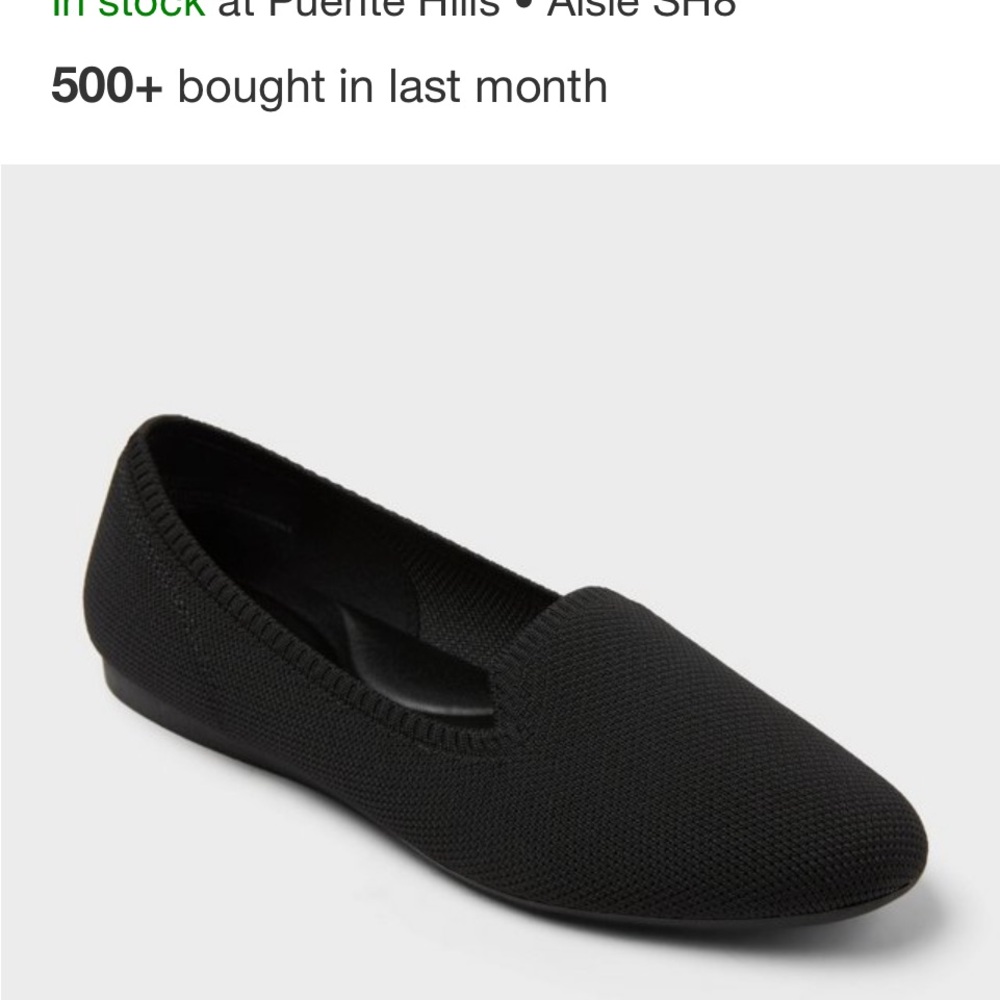 Women's Knit Washable Loafers    Black. 8.5